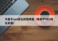 不属于seo优化的范畴是（有利于SEO优化的是）