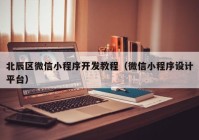 北辰区微信小程序开发教程（微信小程序设计平台）